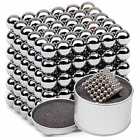 Магнітний конструктор неокуб 216 кульок Магнітні кульки нео куб Срібний Neocube 5мм головоломка