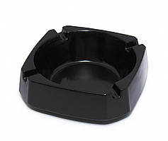 Попільничка квадратна відкрита 92 x 92 x 30 мм, чорна