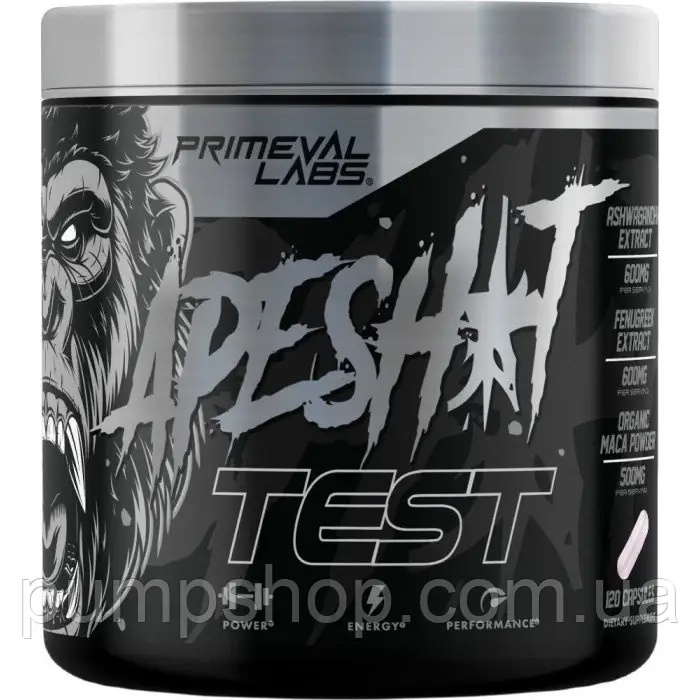 Для підвищення тестостерону Primeval Labs Apesh*t Test 120 капс.