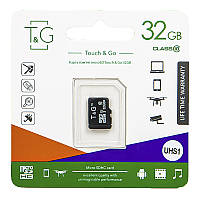 Карта памяти T&G MicroSDHC UHS-I Class 10 (TG-32GBSD10U1-00) 32GB для хранения и передачи информации KU_22