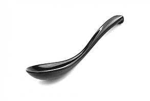 Ложка з меламіну, чорна, 172 × 42 мм