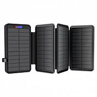 Сонячний PowerBank iBattery YD-820S з додатковими панелями та ліхтарем 26800 mAh black