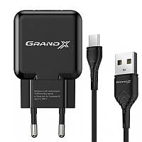 Зарядное устройство Grand-X CH-03 Black (1xUSB 2.1A) для портативных устройств KU_22