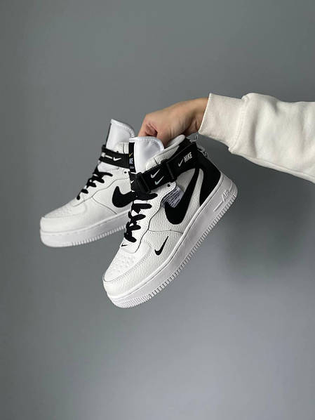 Nike Air Force Utiliti High White Black Winter Fur 09923 Marvinshop
