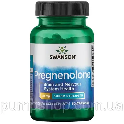 Прегненолон Swanson Pregnenolone Super Strength 50 мг 60 капс., фото 2