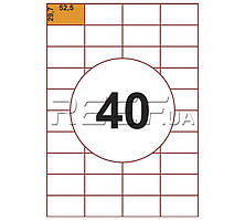 Етикетка A4 - 40 штук на аркуші 52,5x29,7 (100 аркушів)