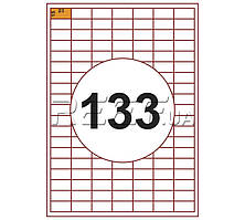 Етикетка A4 - 133 штуки на аркуші 28x15 (100 аркушів)