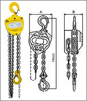 Таль ланцюгова Haklift типу ABT 1,0/3000 мм