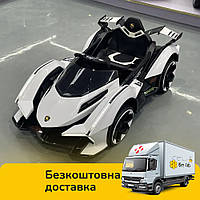 Детский электромобиль Lamborghini (2 мотора 35W, аккум. 12V8AH, MP3, USB,свет, EVA) M 4865EBLR-1 Белый