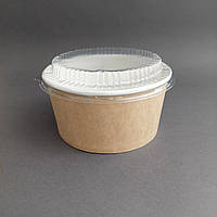 Салатник крафт 1000 мл упаковка паперовий контейнер для салату з кришкою одноразовий 50 шт. в упаковці