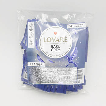 Чай Lovare чорний " Earl Grey " пірамідки  25*2г