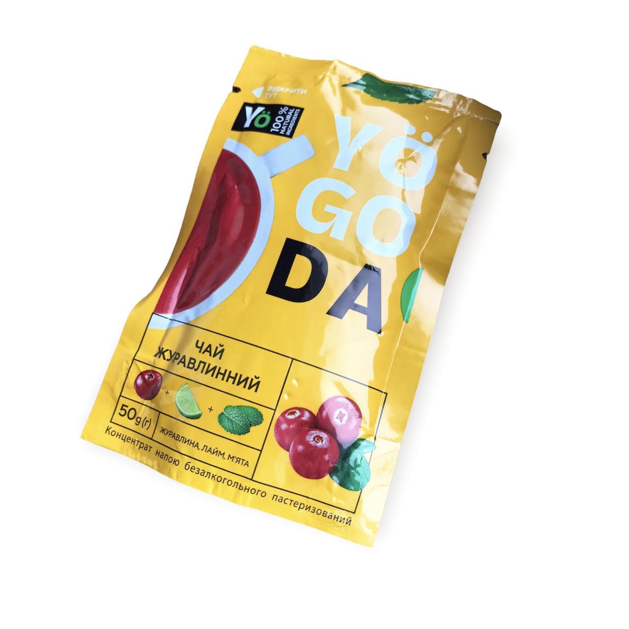 Чай Концентрат "Журавлинний (з лаймом та м'ятою)" 50г Yogoda