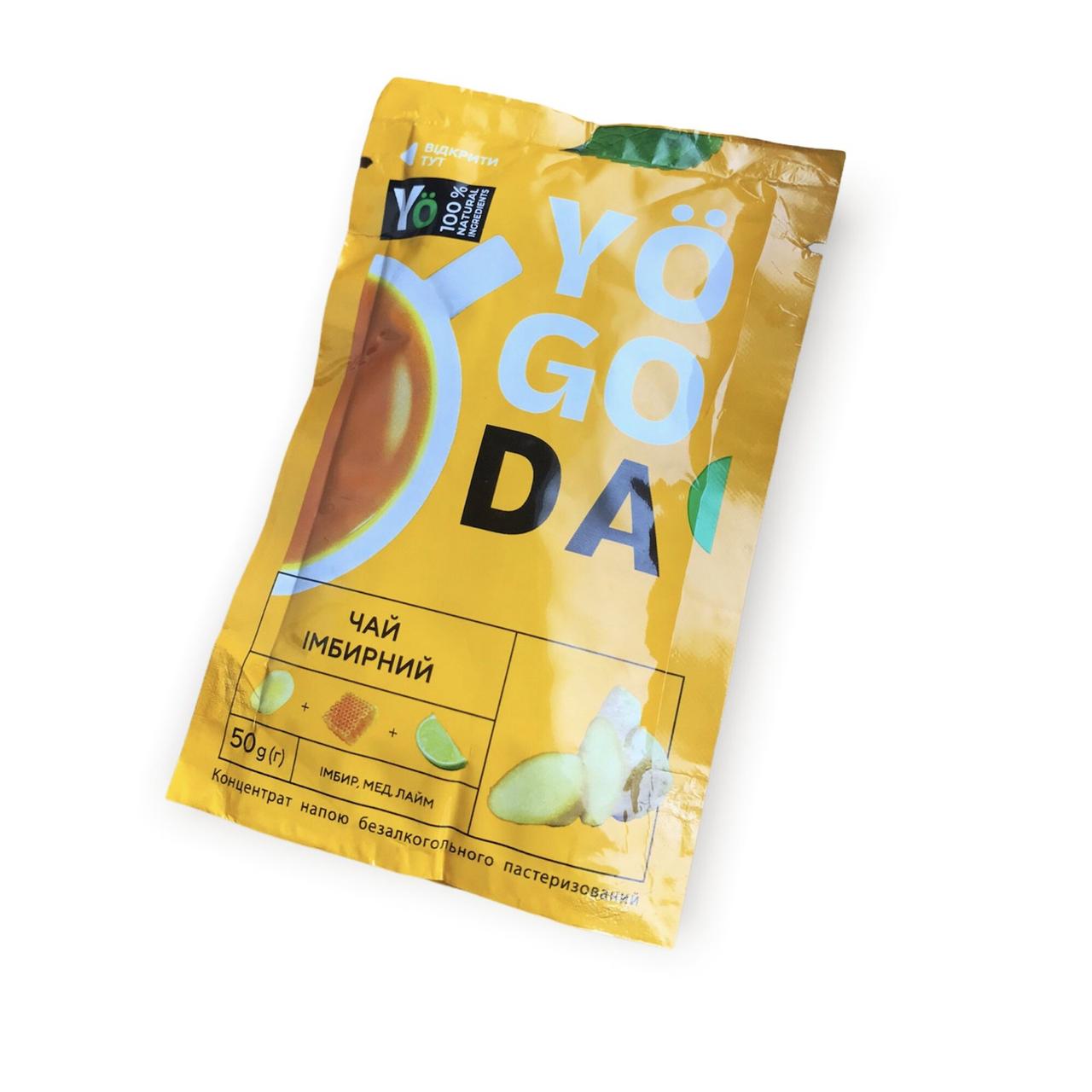 Чай Концентрат "Імбирний (з лаймом та медом)" 50г Yogoda