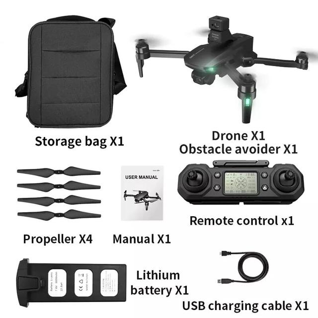 Купить Квадрокоптер M9 Obstacle Drone 6K HD Camera EIS 3-Axis 5G Wifi ...