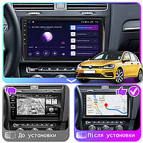 Штатна магнітола 9" Lesko для Volkswagen Golf VII Рестайлінг 2017-н.в. 4/64Gb CarPlay 4G Wi-Fi GPS Prime 10 шт., фото 3
