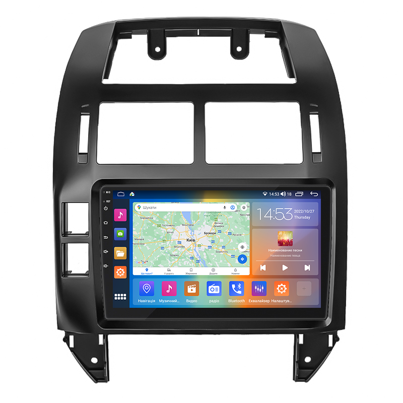 Штатна магнітола 9" Lesko для Volkswagen Polo IV Рестайлінг 2005-2009 4/64Gb CarPlay 4G Wi-Fi GPS Prime