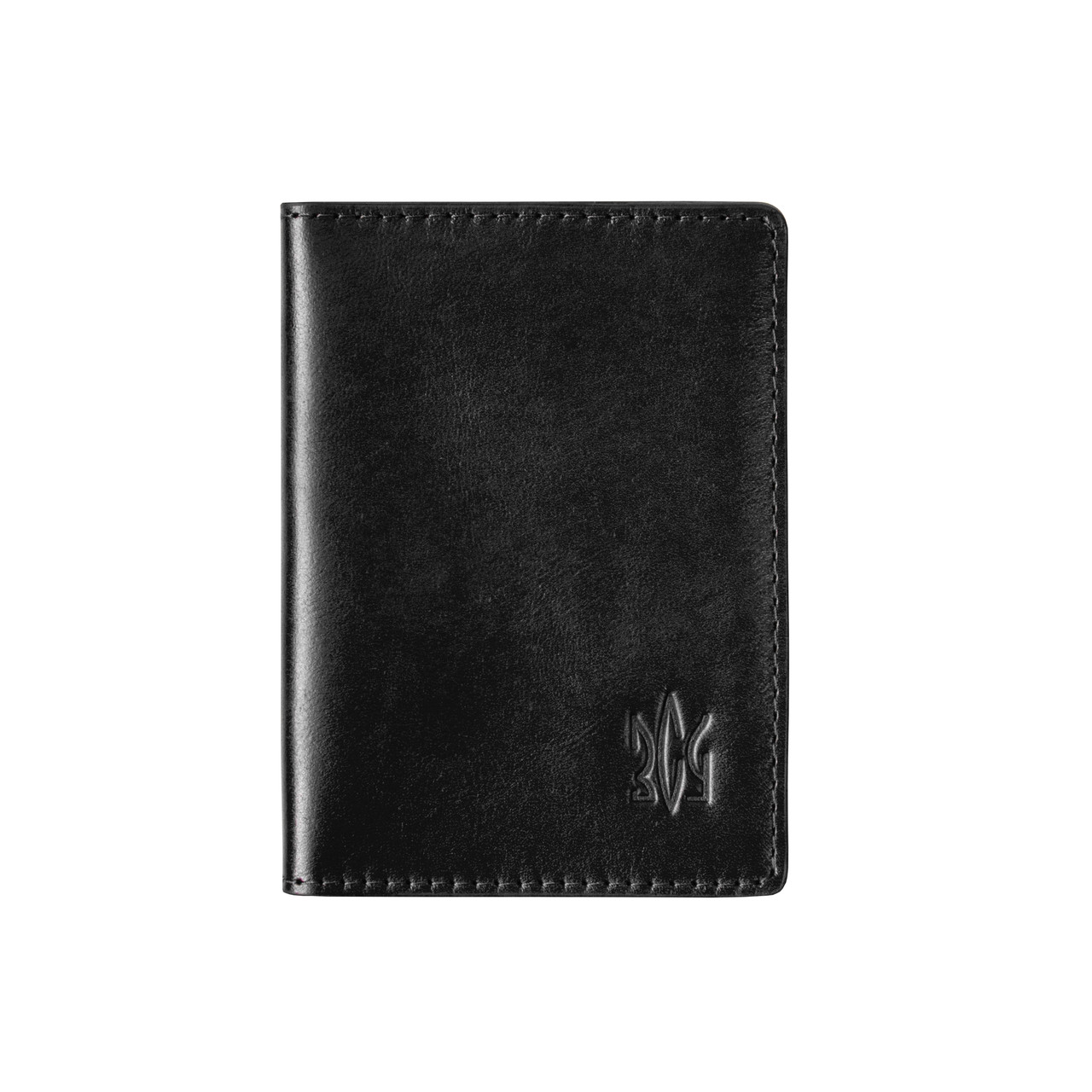 Чорна обкладинка з гербом України для учасника бойових дій УБД та карток Grande Pelle нового зразка