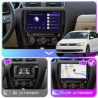 Магнітола 10" Lesko для Volkswagen Jetta VI Рестайлінг 2014-2018 4/64Gb CarPlay 4G Wi-Fi GPS Prime 12 шт., фото 4