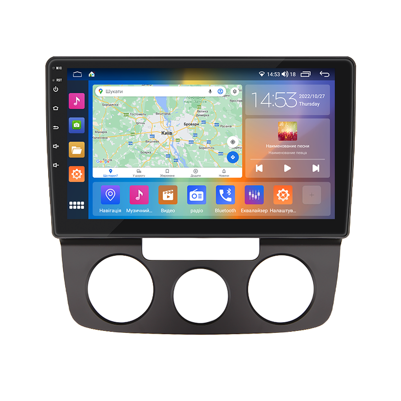 Штатна магнітола 10" Lesko для Volkswagen Jetta V 2005-2011 2/32 Gb CarPlay 4G Wi-Fi GPS Prime Вольксваген 6шт
