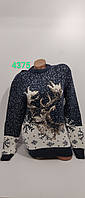Вязаные женские шерстяные свитера новогодние оптом G 4375