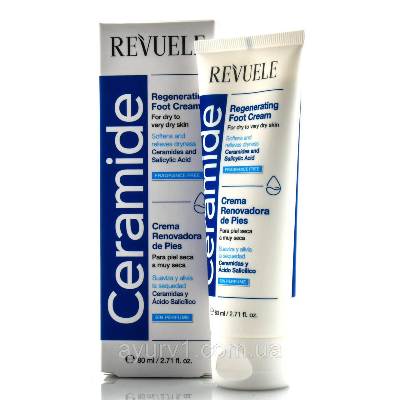 Регенеруючий крем для ніг, Foot Cream, Ceramide, Revuele, 80 ml