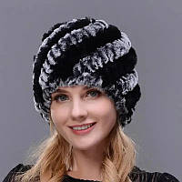 Шапка Леді Люкс, чорно-сіра (78730001)