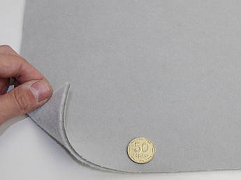 Відріз 1,6м, Автовелюр стельовий Alkantra A1, колір світло-сірий на поролоні 1мм, і повсті товщ. 4мм шир. 170см, Туреччина