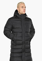 Куртка чоловіча зимова довга Braggart "Aggressive" чорна, температурний режим до -25 °C