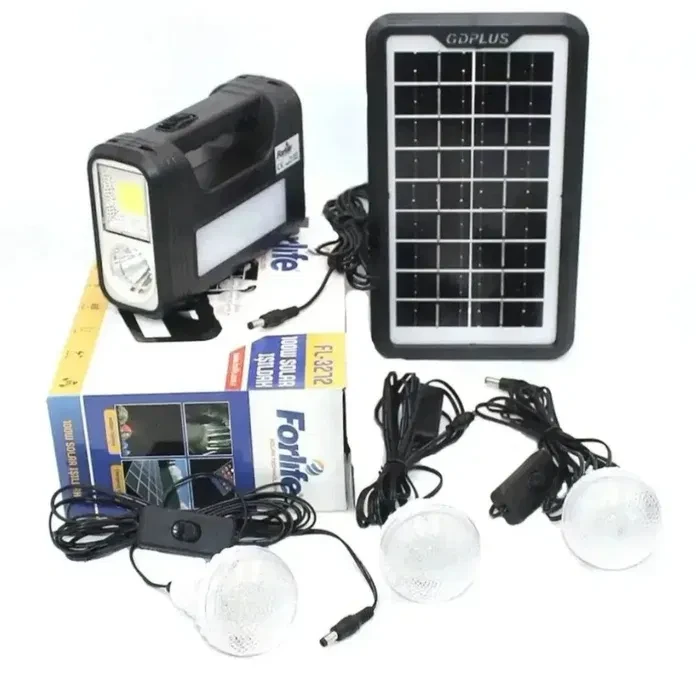 Портативна сонячна станція, кемпінговий ліхтар FORLIFE FL-3272, power bank, solar