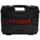 Набір ключів DEGET 108 елементів Набір головок + тріщотки Інструменти в чемодані з металевими защолками ПОЛЬША, фото 6