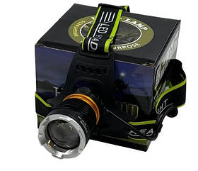 Налобний ліхтар BL-A7-P50 zoom microUSB 2х18650 4 режими