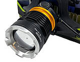 Налобний ліхтар BL-A7-P50 zoom microUSB 2х18650 4 режими, фото 3