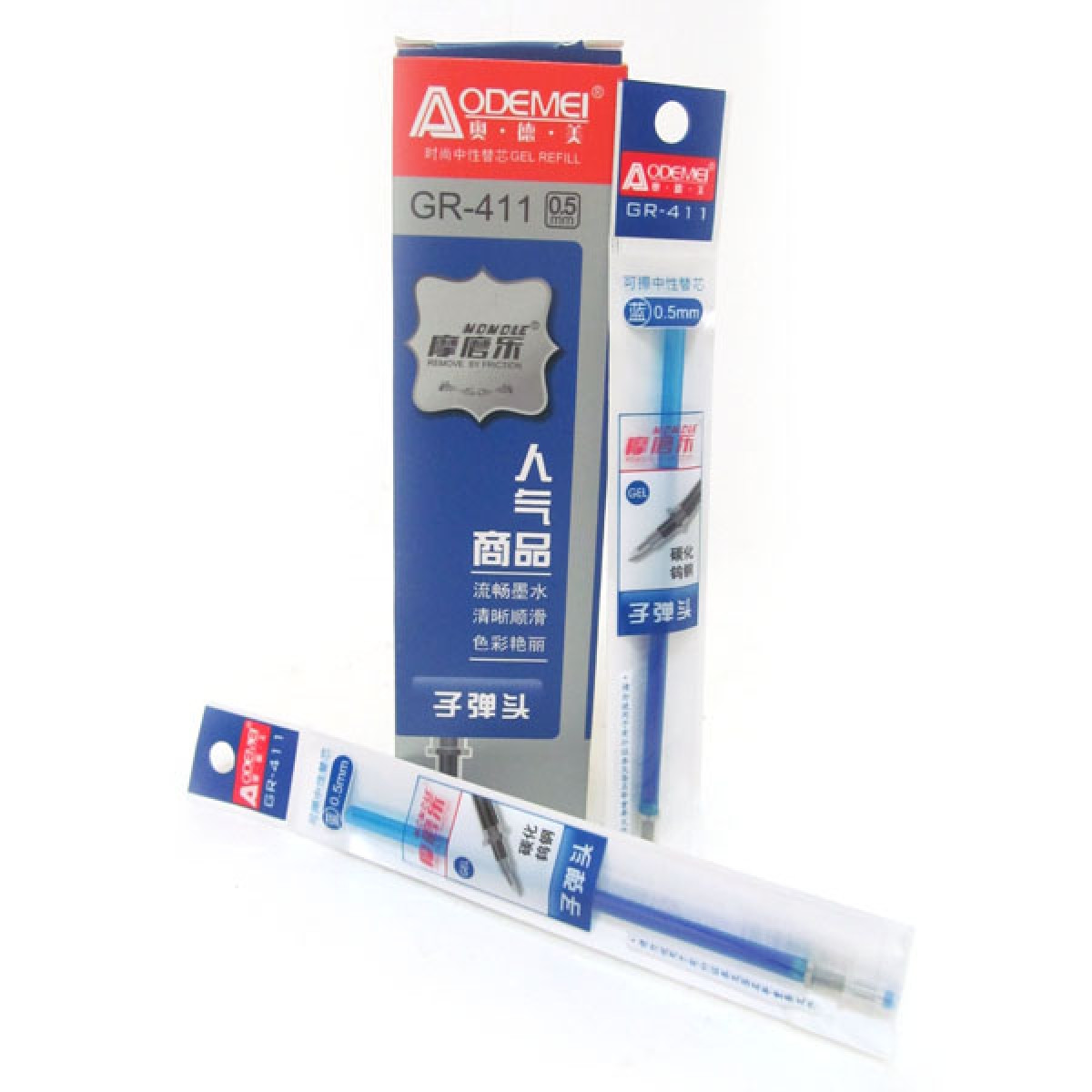 Стрижень гелевий перемо након.товстий.0,5 мм, синій 1PC/OPP 125мм, 20шт/етик.