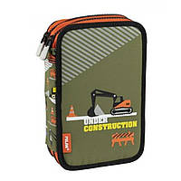 Мультипенал із наповненням "Under Construction" 36 передом. (2ластик, 1кар, 1 руч, 1лин., 1точ, 12