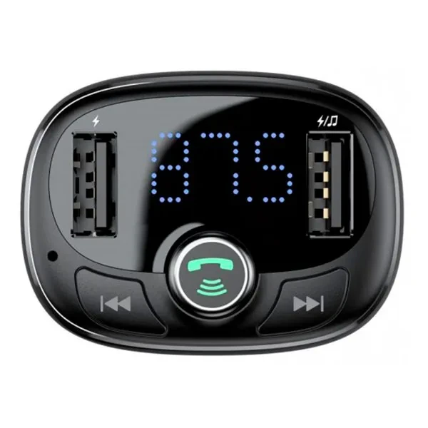 ФМ-модулятор Baseus T-Typed MP3 Car Charger CCALL-TM01 Black