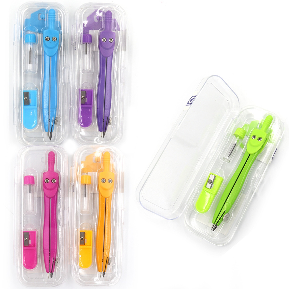 Циркуль у футлярі 3 передм., mix5 1 шт./етик