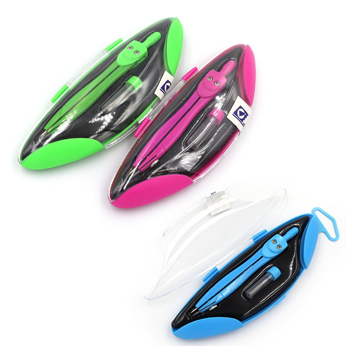 Циркуль у пластиковому футлярі з грифелем, 2 передм., mix