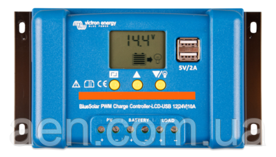Контролер заряду Victron Energy BlueSolar PWM-LCD&USB 12/24V-20A (20A, 12/24В)