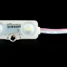 Світлодіодний модуль 3 діоди SMD5630 1,5W Samsung 6500K, 12V, IP68 білий, фото 4