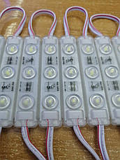 Світлодіодний модуль 3 діоди SMD5630 1,5W Samsung 6500K, 12V, IP68 білий, фото 6