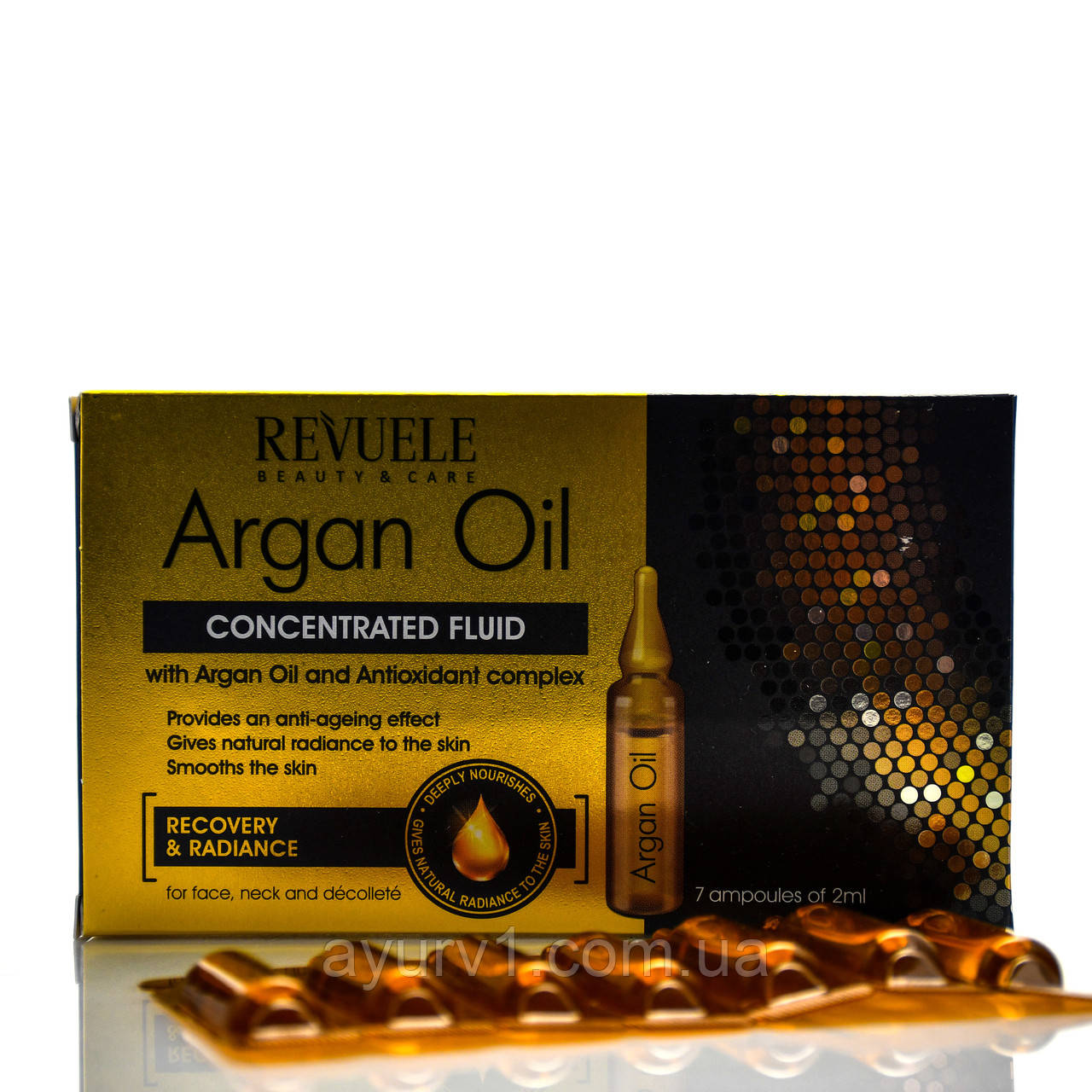 Флюїд-сироватка для обличчя з аргановим маслом, Concentrated Flluid with Argan Oil, Revuele, 7*2 ml