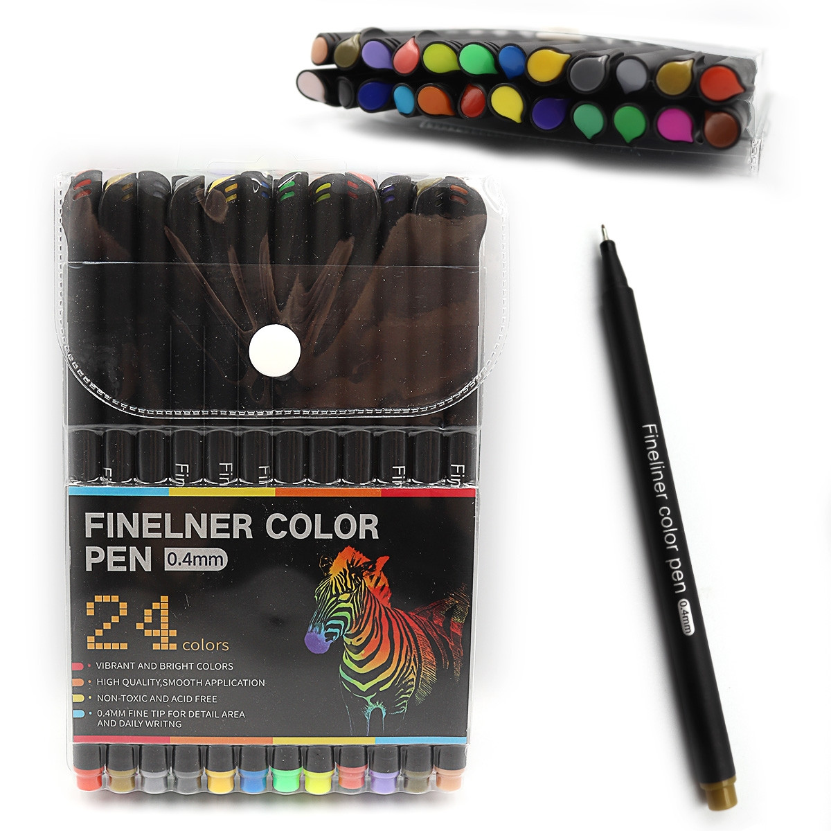 Набір лінерів 0,4 мм, 24хв.24 шт./етика.