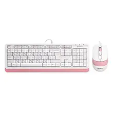 Комплект клавіатура та миша A4Tech Fstyler F1010 Pink (USB)