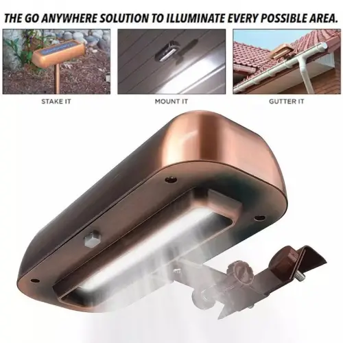 Ліхтар вуличний із сонячною батареєю 3 в 1 Copper Bright, фото 1