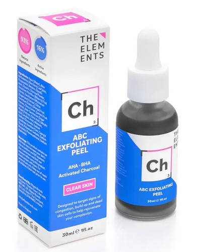 Купить Пилинг с AHA, BHA кислотами и активированным углем The Elements ...