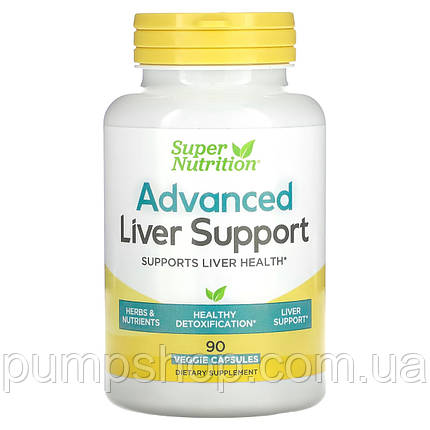 Для підтримки здоров'я печінки Super Nutrition Advanced Liver Support 90 капс., фото 2