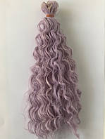 Волосся для ляльок "Хвиля", 25 см/1м, Попелястий Бузковий, No613 T3815