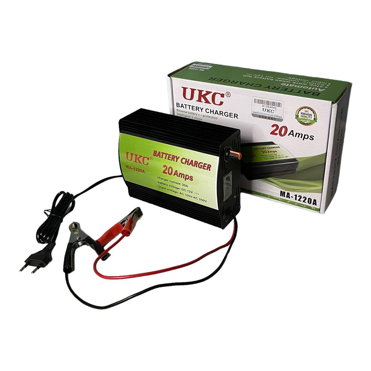 Зарядний пристрій для автомобіля 12 вольт 20 ампер, UKC Battery Charger 20A