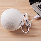 Сенсорна настільна лампа RGB, з USB, Місяць Magic 3D Moon / Настільний нічник на дерев'яній підставці, фото 3