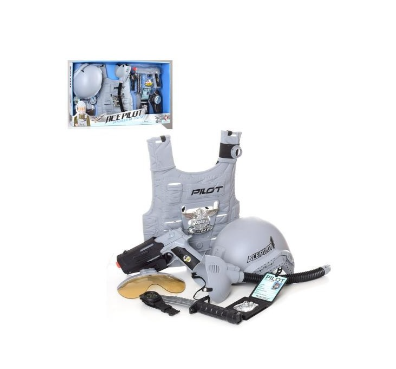 Дитячий ігровий набір поліцейського-пілот А006 з бронежилетом і каскою для хлопчиків 3-6 років, фото 1